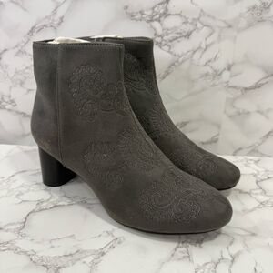 Aomo Love Paisley Embossed Boots sz 10 Zip Sides‎ Block Heel NEW # box M169